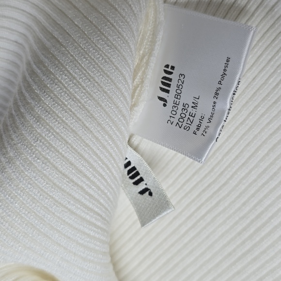 J. ING Black & White Cropped Ribbed Cardigan Women's Size Medium / Large - Picture 4 of 8